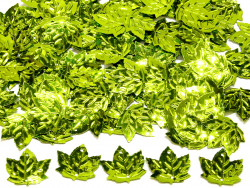 Cekiny liście 21x23mm zielone jasne