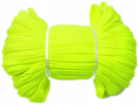 Sznurek poliestrowy 12mm płaski neon żółty cytrynowy 50m