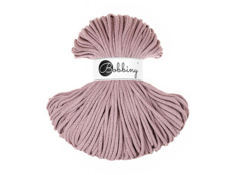 sznurek bawełniany pleciony 5mm wrzosowy mauve BOBBINY