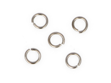 Kółko metalowe grube 5mm/1,2mm srebrne