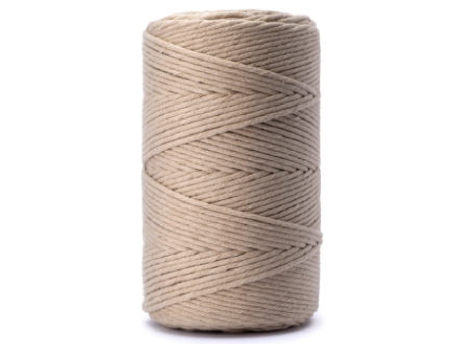 Sznurek bawełniany 3mm piaskowy 200m