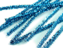 Druty kreatywne z lureksem turkusowe