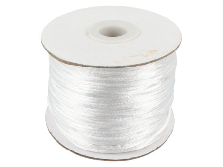 100m sznurek satynowy 1mm biały