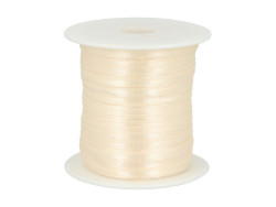wstążka satynowa 3mm kremowa rolka 91m