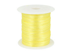 Wstążka satynowa 3mm rolka - cytrynowa 