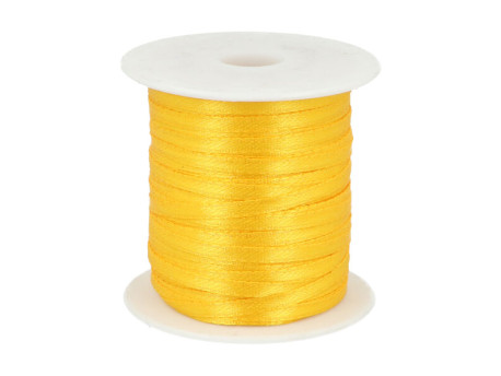 wstążka satynowa 3mm żółta ciemna