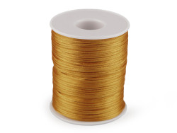 80-100m sznurek satynowy 1mm złoty
