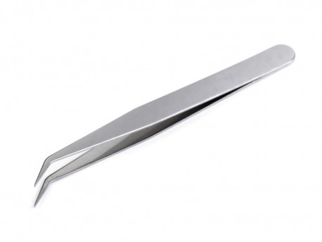 Pęseta metalowa 12,5cm zagięta